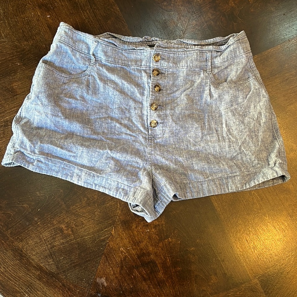 Express Linen Button-Up Shorts